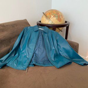 Preston & York Teal Leather Jacket